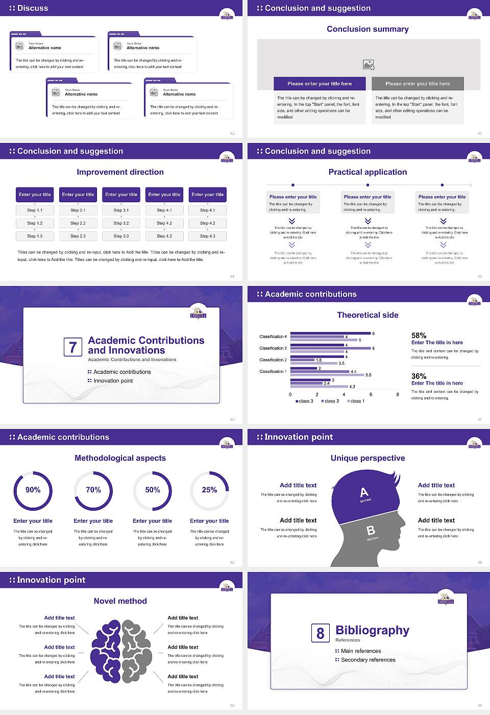 Defiance College Graduation Thesis Defense PPT Template16:9 ratio PPT effect preview image6