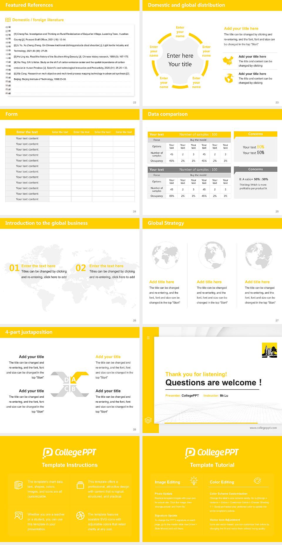 Depauw University Thesis Proposal/Graduation Defense PPT Template4:3 ratio PPT effect preview image4