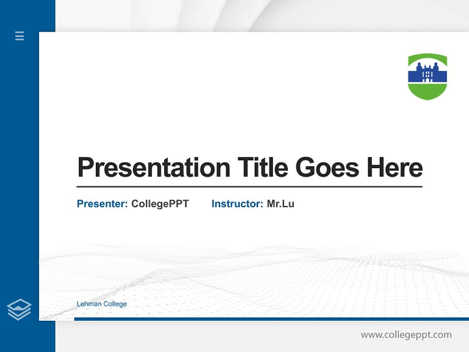 Lehman College Thesis Proposal/Graduation Defense PPT Template4:3 ratio PPT effect preview image5