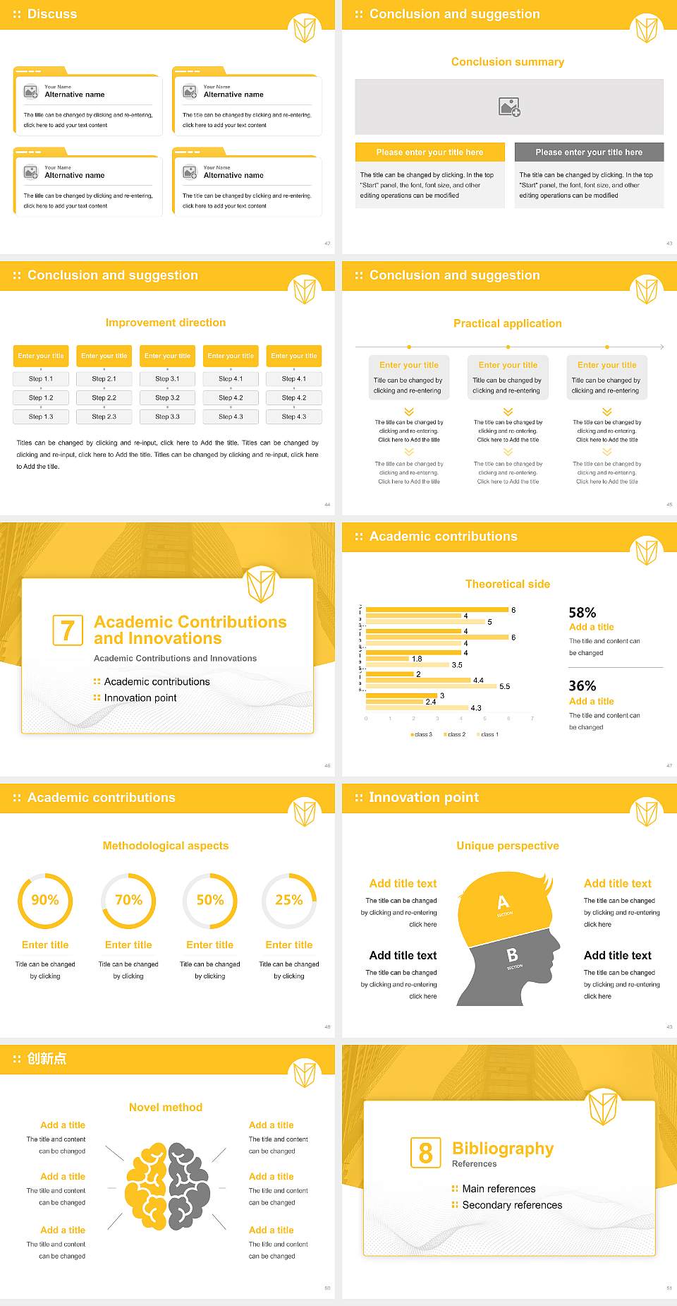 Devry University-Pennsylvania Graduation Thesis Defense PPT Template4:3 ratio PPT effect preview image6
