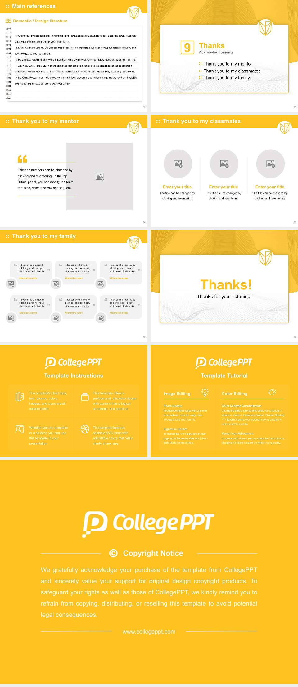 Devry University-Pennsylvania Graduation Thesis Defense PPT Template4:3 ratio PPT effect preview image7