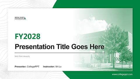 Delta State University Academic Presentation/Research Findings Report PPT Template