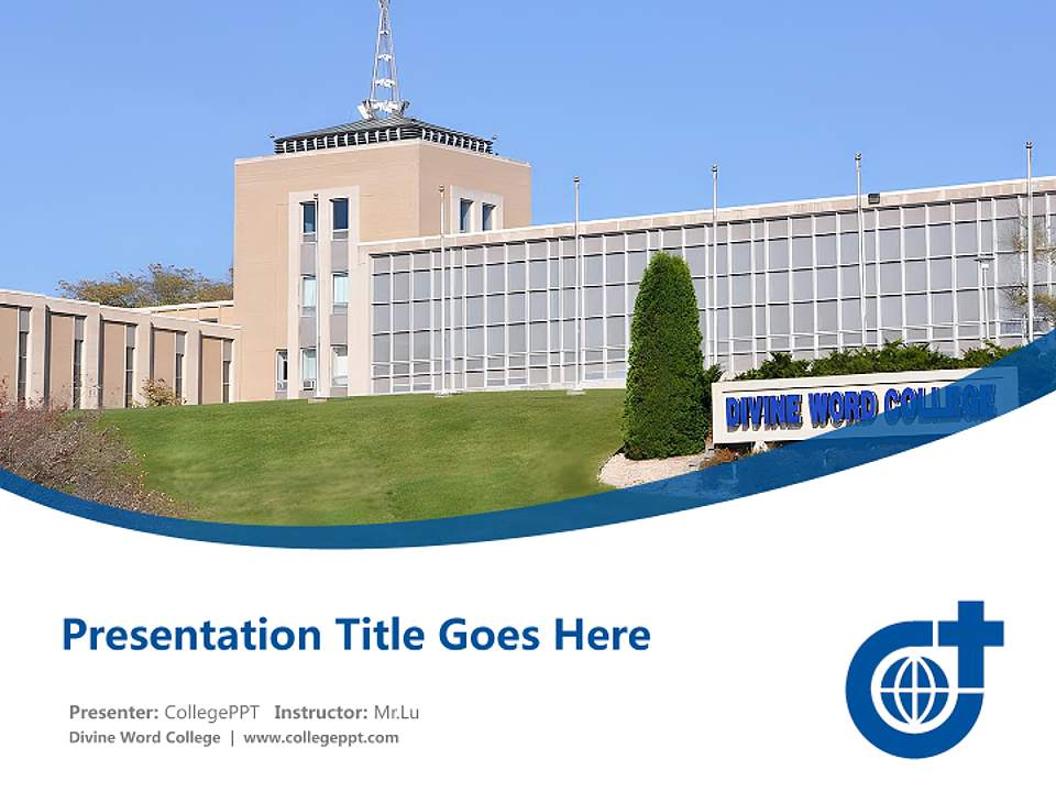 Divine Word College Course/Courseware Creation PPT Template4:3 ratio PPT effect preview image5