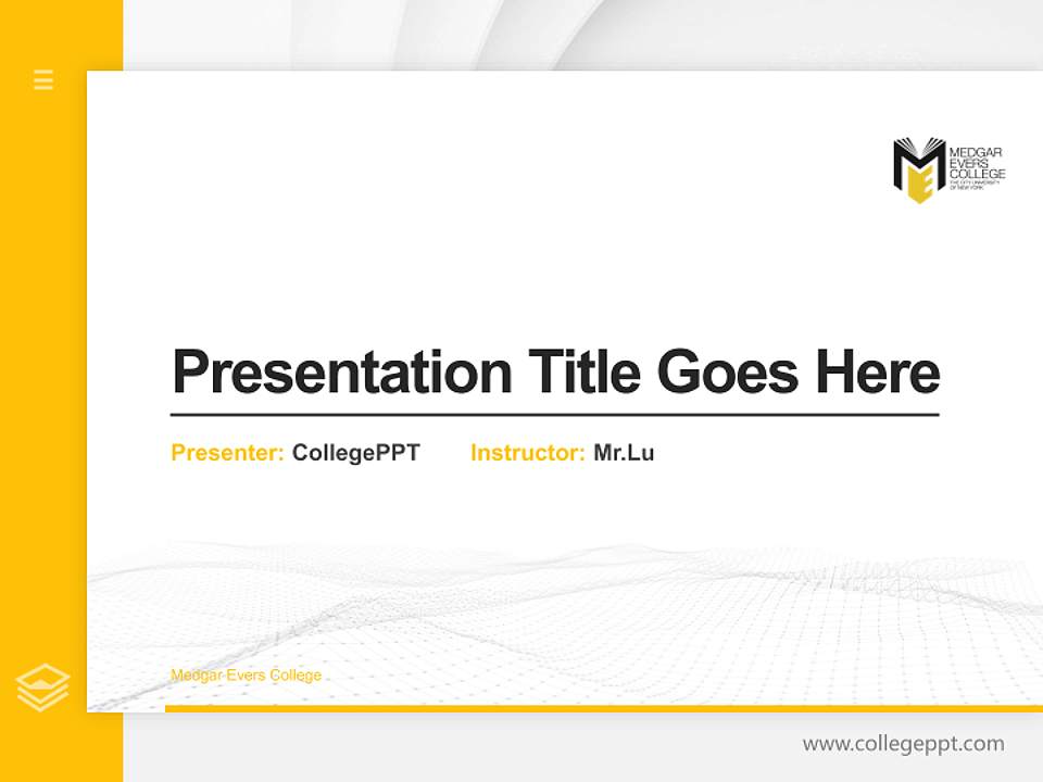 Medgar Evers College Thesis Proposal/Graduation Defense PPT Template4:3 ratio PPT effect preview image5