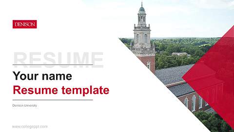 Denison University Resume PPT Template