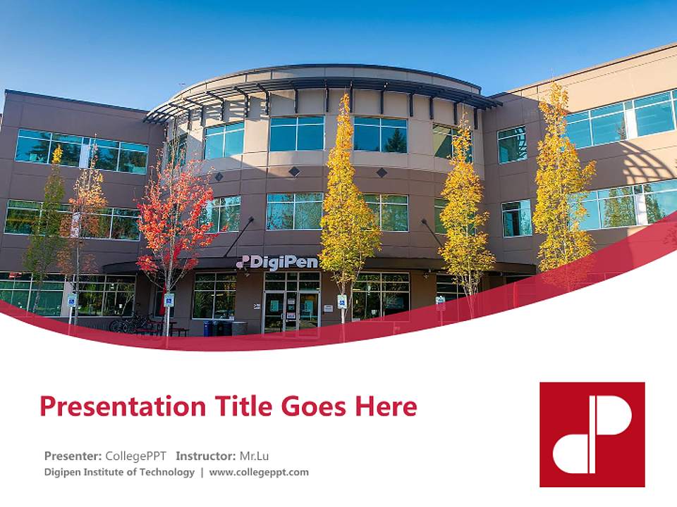 Digipen Institute of Technology Course/Courseware Creation PPT Template4:3 ratio PPT effect preview image5