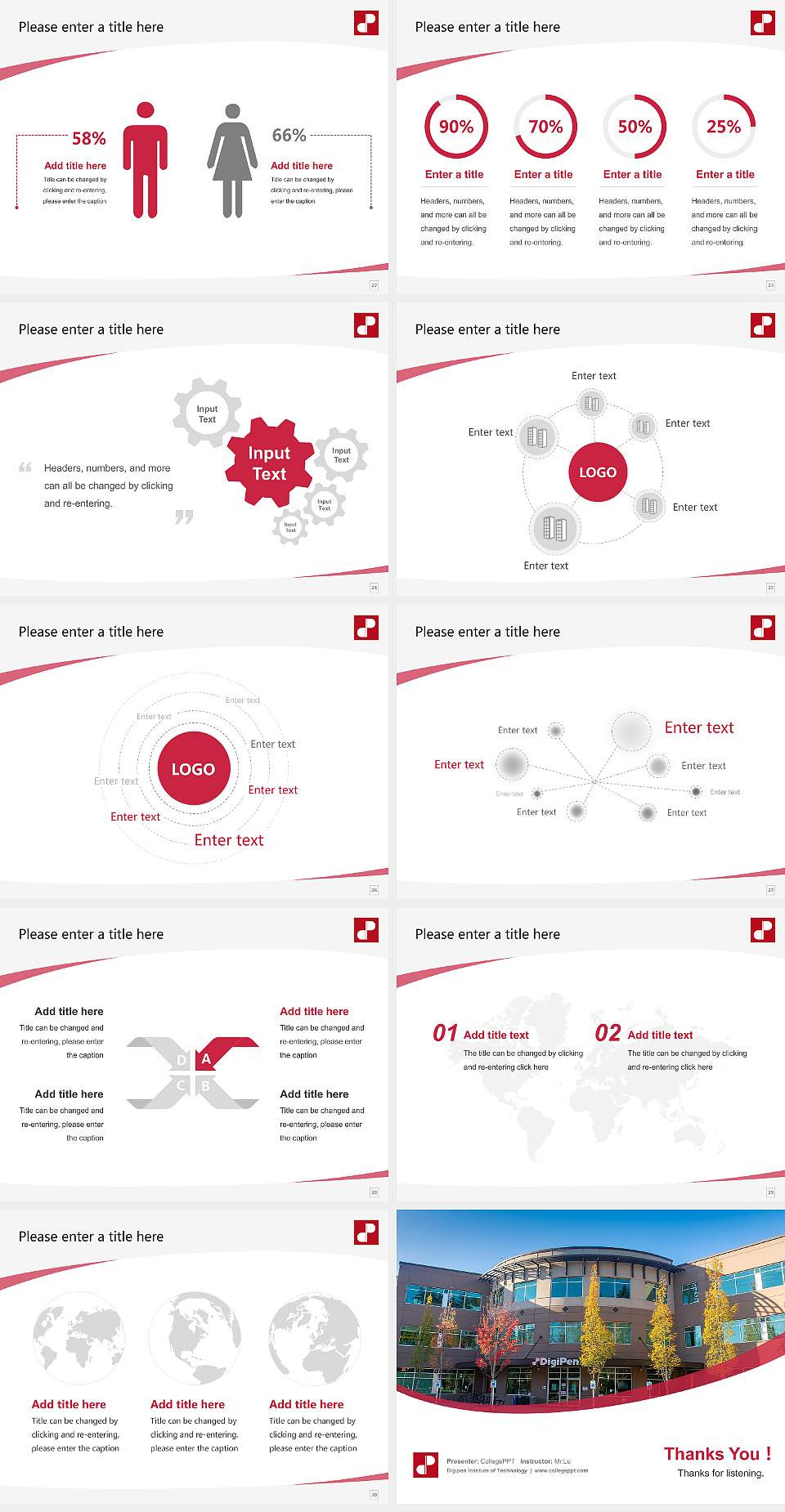 Digipen Institute of Technology Course/Courseware Creation PPT Template4:3 ratio PPT effect preview image4