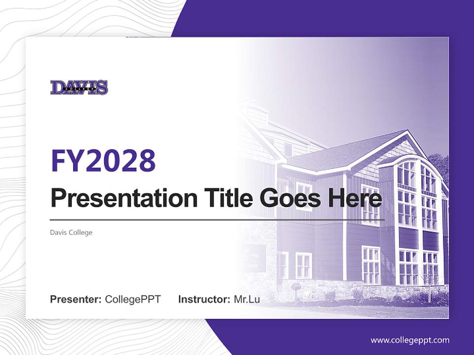 Davis College Academic Presentation/Research Findings Report PPT Template4:3 ratio PPT effect preview image5