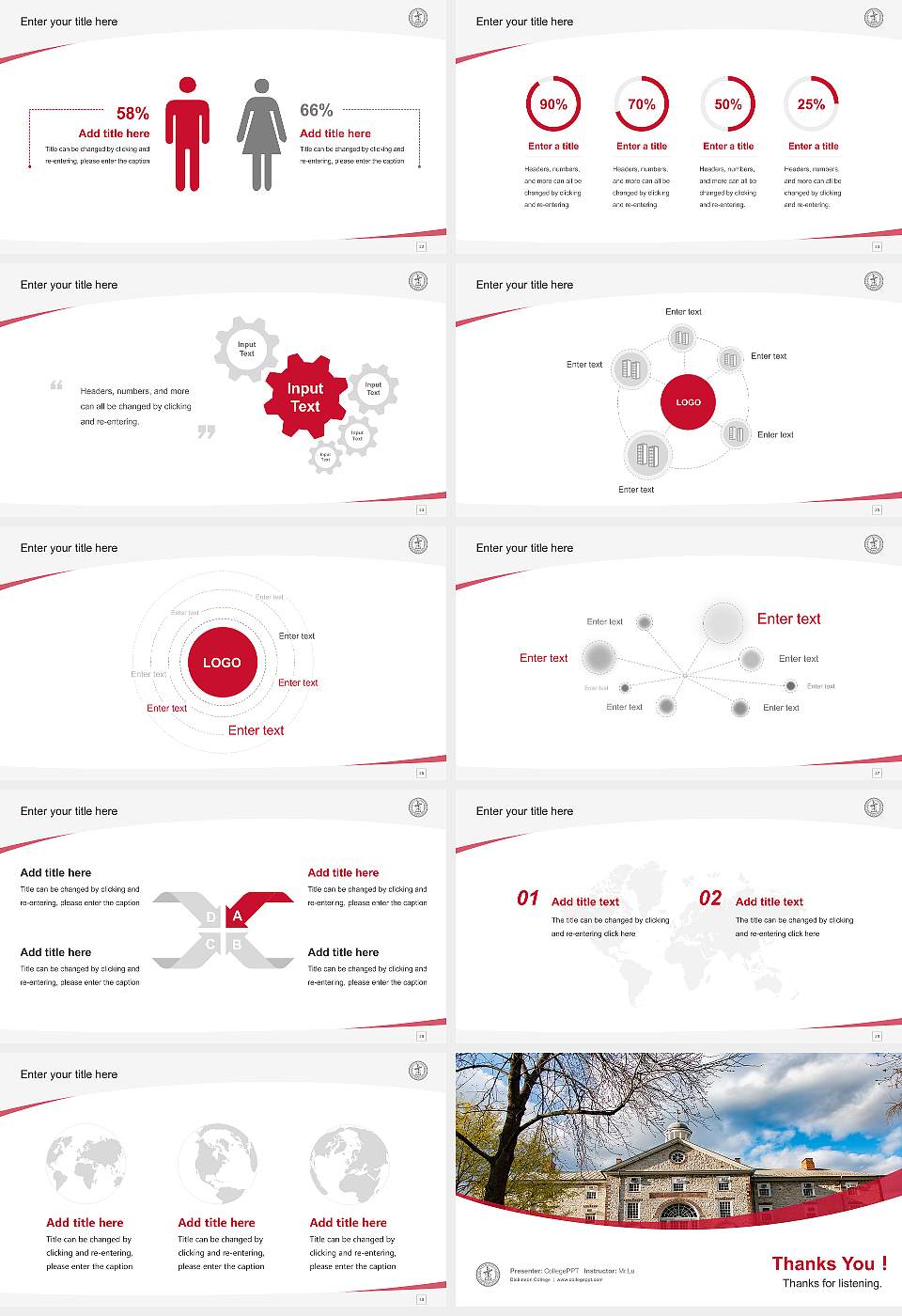Dickinson College Course/Courseware Creation PPT Template16:9 ratio PPT effect preview image4