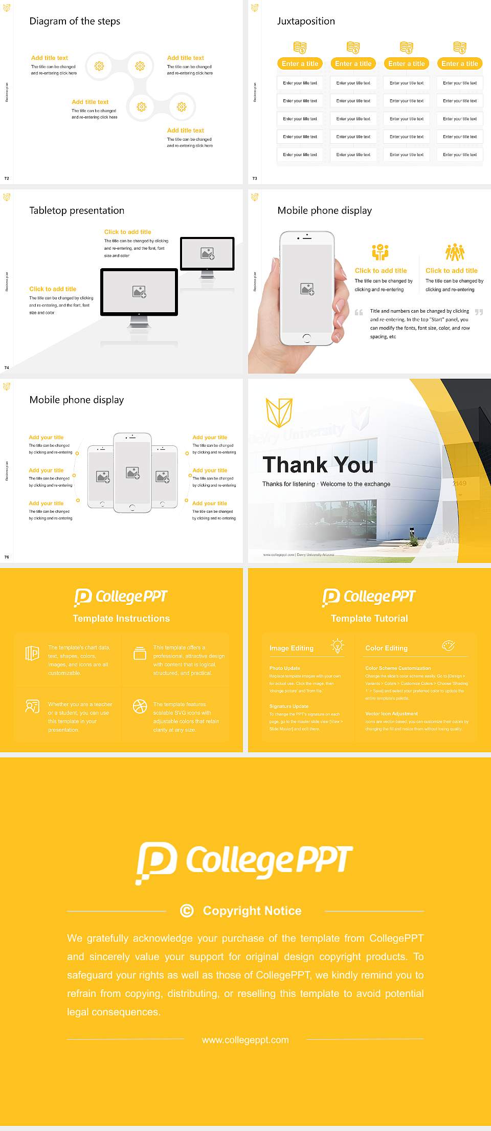 Devry University-Arizona Competition/Entrepreneurship Contest PPT Template4:3 ratio PPT effect preview image9