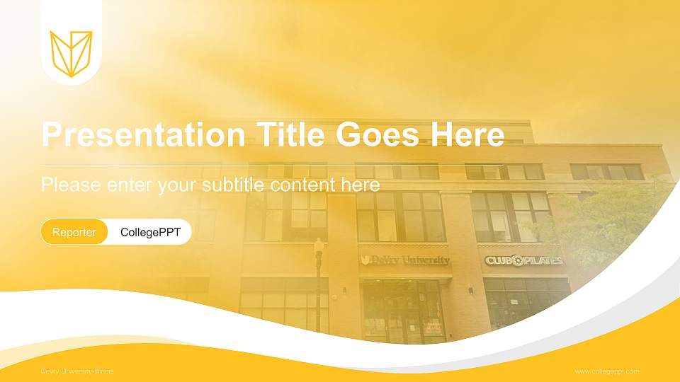 Devry University-Illinois Lecture Sharing and Networking Event PPT Template16:9 ratio PPT effect preview image