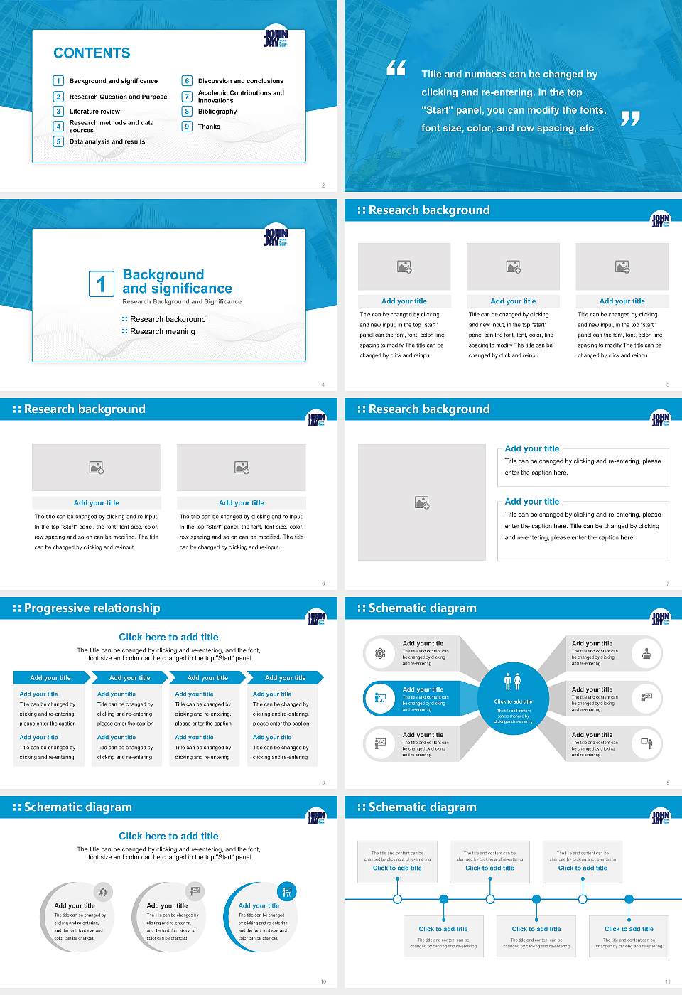 John Jay College of Criminal Justice Graduation Thesis Defense PPT Template16:9 ratio PPT effect preview image2