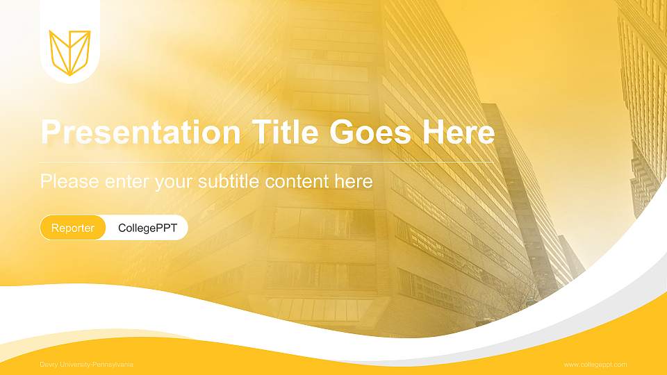 Devry University-Pennsylvania Lecture Sharing and Networking Event PPT Template16:9 ratio PPT effect preview image