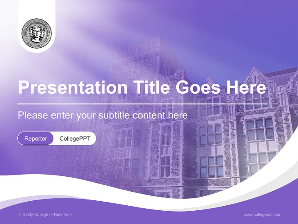 The City College of New York Lecture Sharing and Networking Event PPT Template4:3 ratio PPT effect preview image4