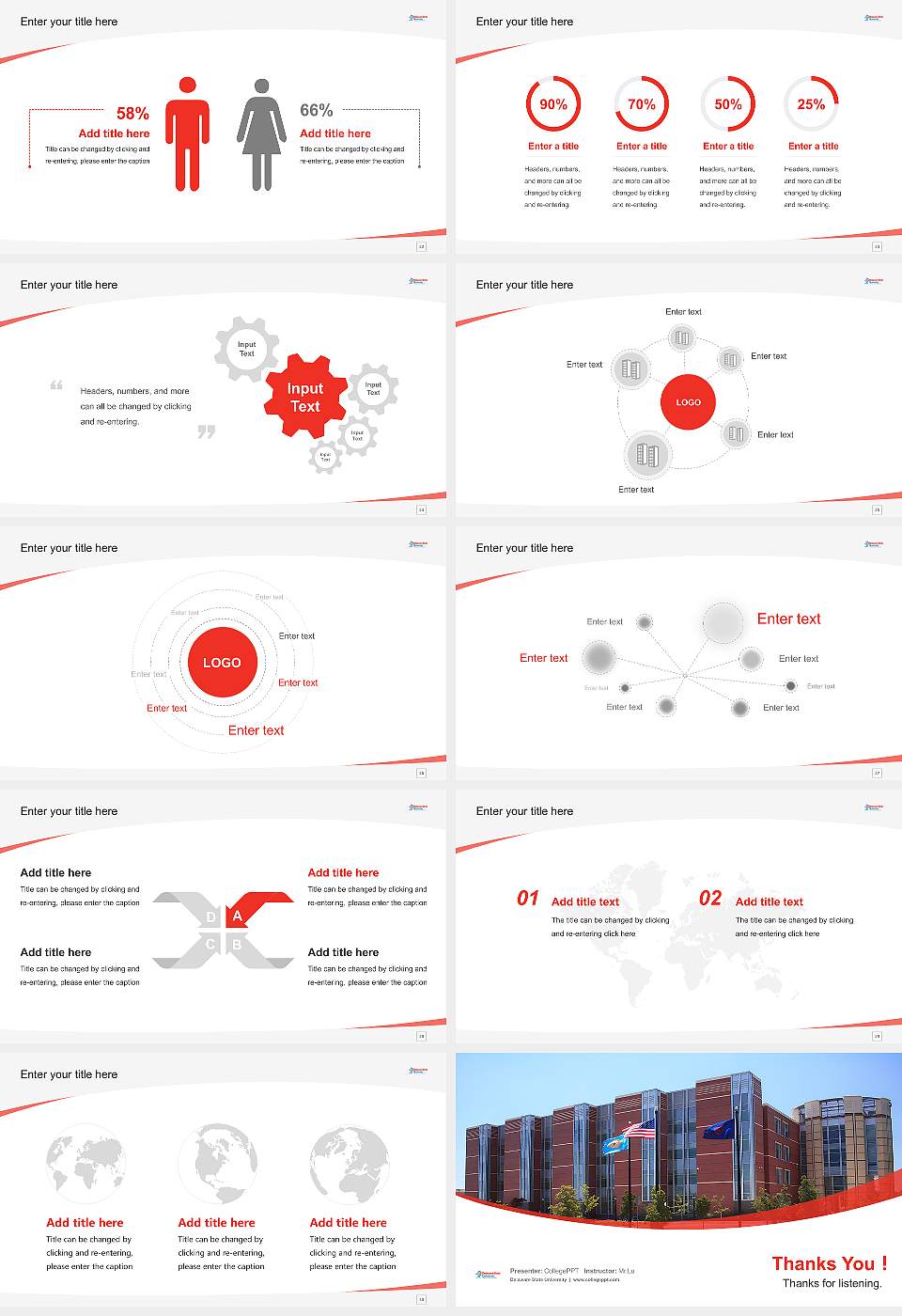 Delaware State University Course/Courseware Creation PPT Template16:9 ratio PPT effect preview image4