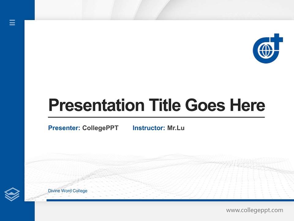 Divine Word College Thesis Proposal/Graduation Defense PPT Template4:3 ratio PPT effect preview image5