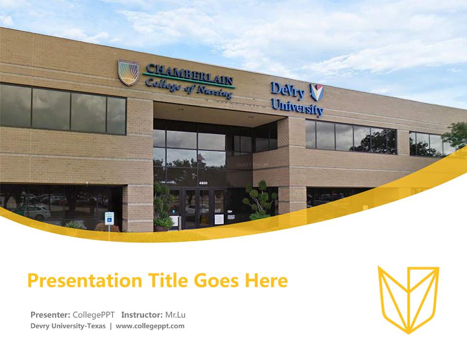 Devry University-Texas Course/Courseware Creation PPT Template4:3 ratio PPT effect preview image5