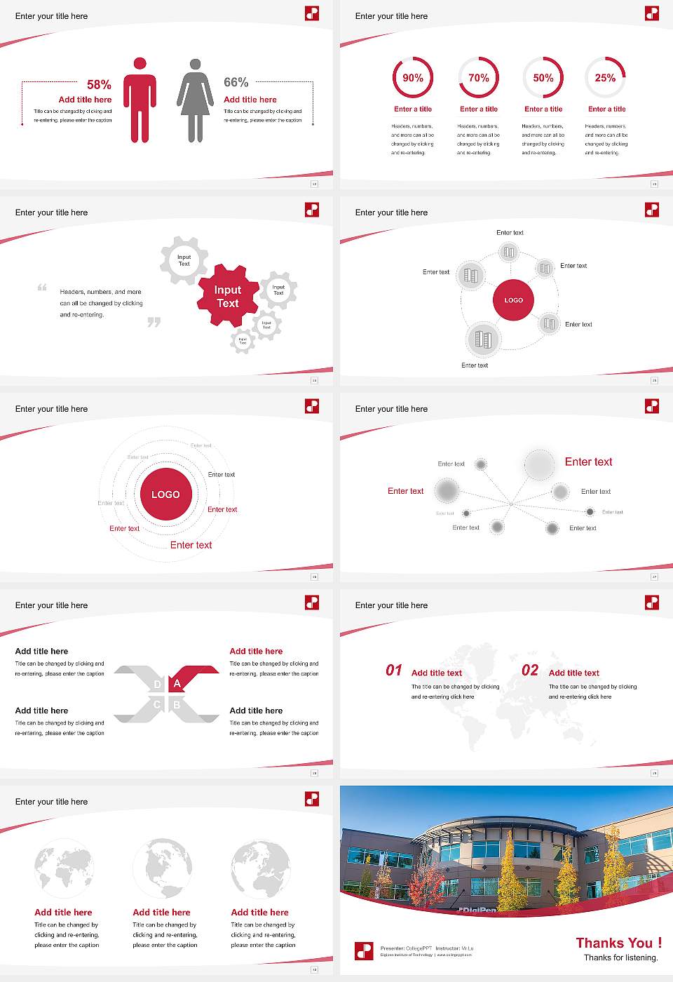 Digipen Institute of Technology Course/Courseware Creation PPT Template16:9 ratio PPT effect preview image4