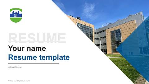 Lehman College Resume PPT Template