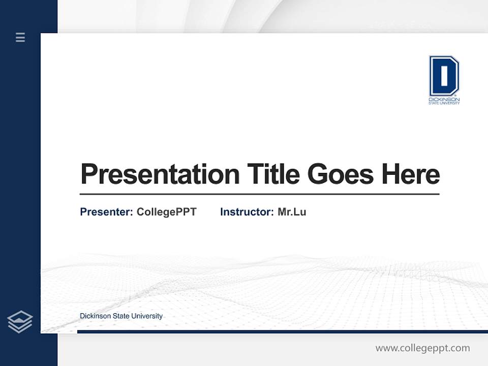 Dickinson State University Thesis Proposal/Graduation Defense PPT Template4:3 ratio PPT effect preview image5