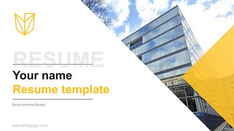 Devry University-Georgia Resume PPT Template