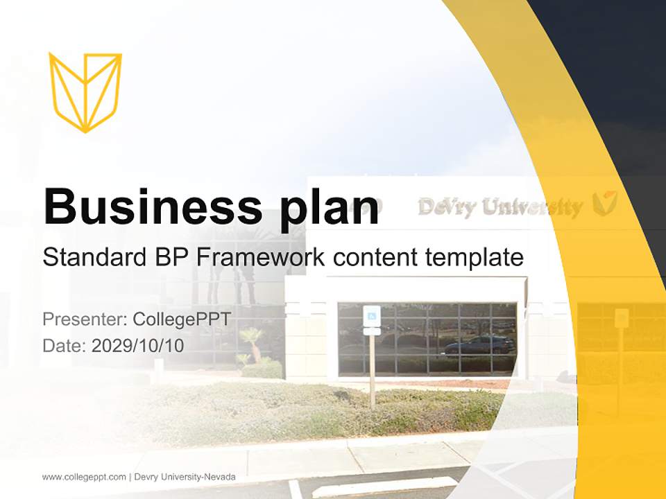 Devry University-Nevada Competition/Entrepreneurship Contest PPT Template4:3 ratio PPT effect preview image9