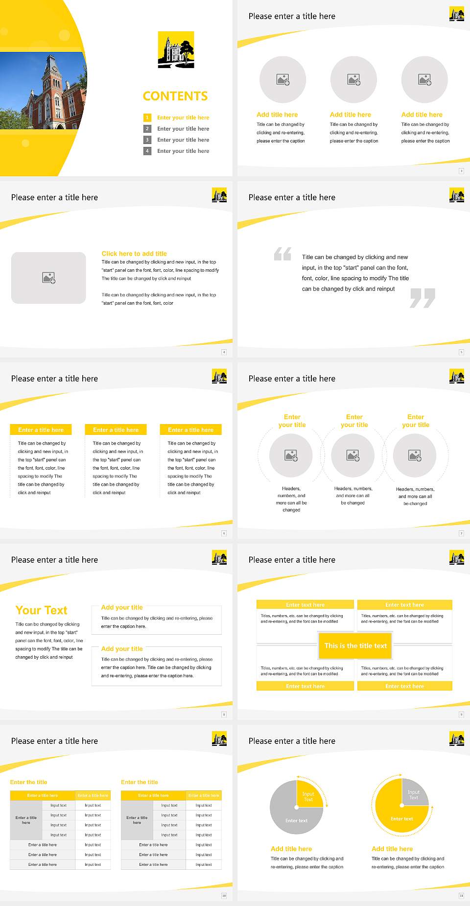 Depauw University Course/Courseware Creation PPT Template4:3 ratio PPT effect preview image2