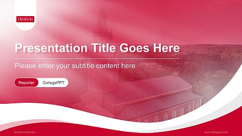 Denison University Lecture Sharing and Networking Event PPT Template