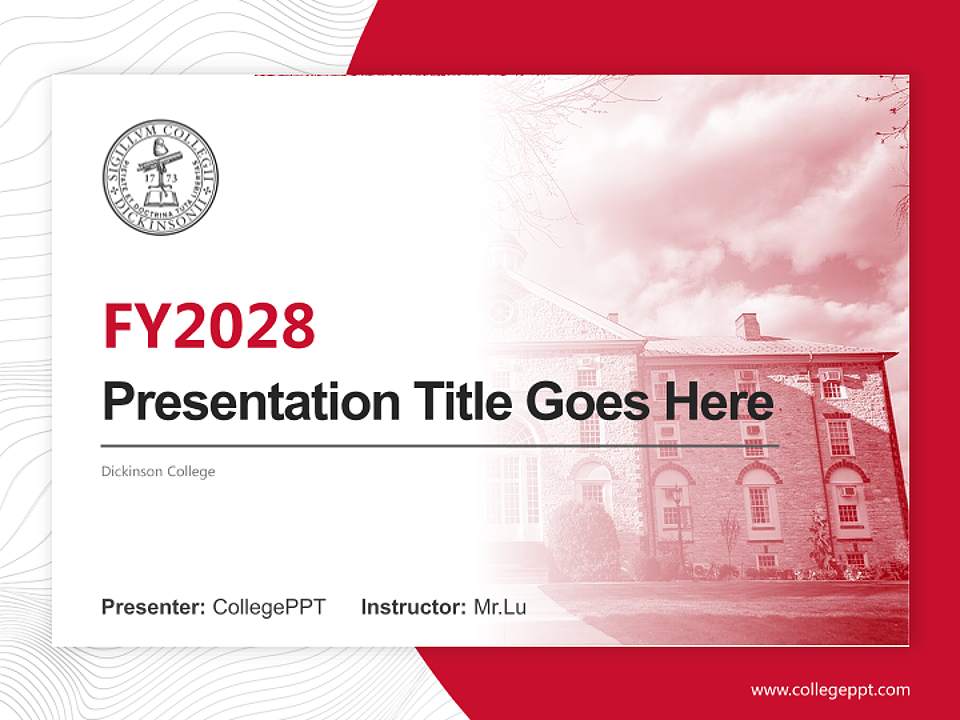 Dickinson College Academic Presentation/Research Findings Report PPT Template4:3 ratio PPT effect preview image5