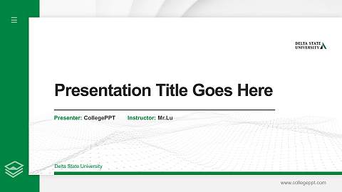 Delta State University Thesis Proposal/Graduation Defense PPT Template