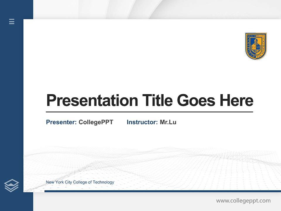 New York City College of Technology Thesis Proposal/Graduation Defense PPT Template4:3 ratio PPT effect preview image5