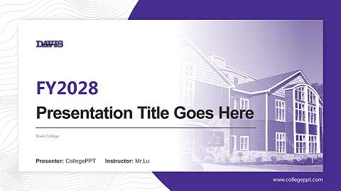 Davis College Academic Presentation/Research Findings Report PPT Template