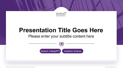Des Moines University-Osteopathic Medical Center National Scholarship Defense PPT Template