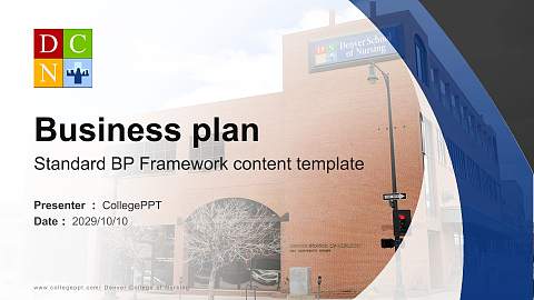 Denver College of Nursing Competition/Entrepreneurship Contest PPT Template