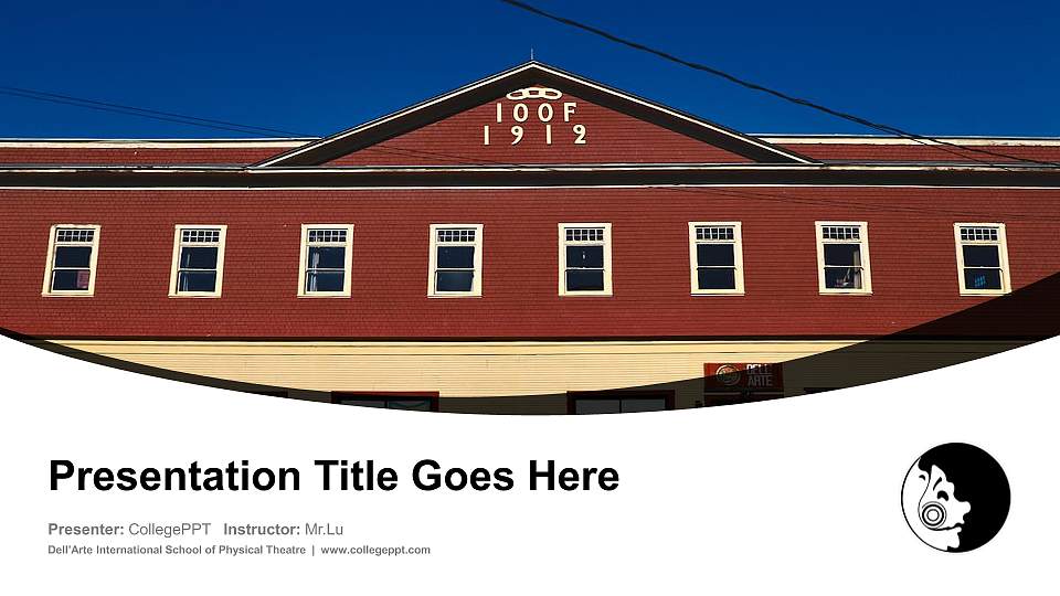 Dell’Arte International School of Physical Theatre Course/Courseware Creation PPT Template16:9 ratio PPT effect preview image