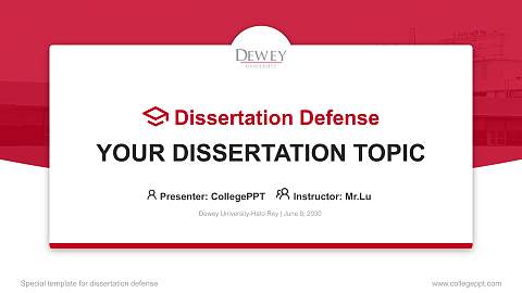 Dewey University-Hato Rey Graduation Thesis Defense PPT Template