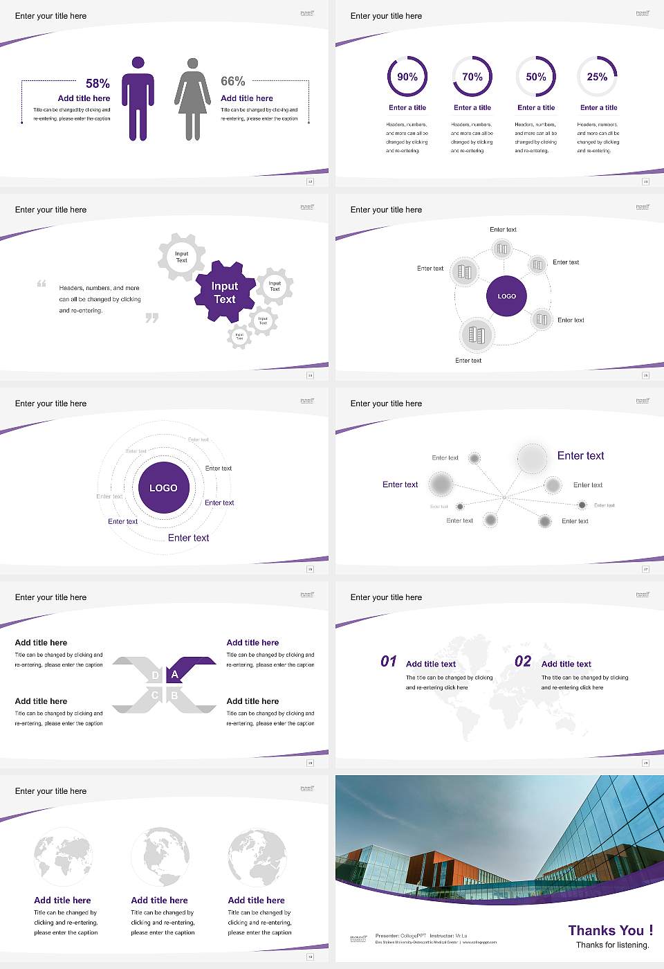 Des Moines University-Osteopathic Medical Center Course/Courseware Creation PPT Template16:9 ratio PPT effect preview image4