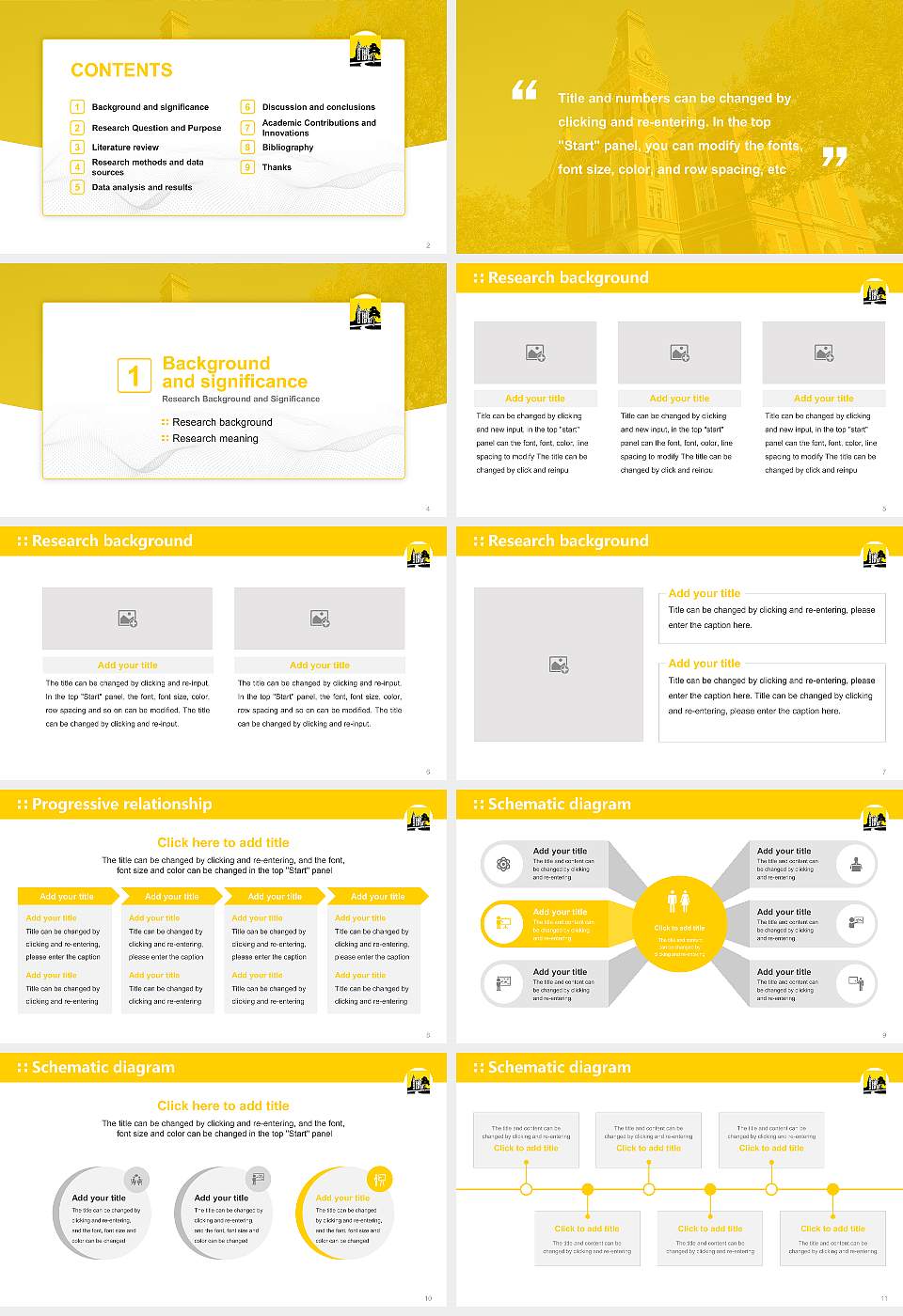 Depauw University Graduation Thesis Defense PPT Template16:9 ratio PPT effect preview image2
