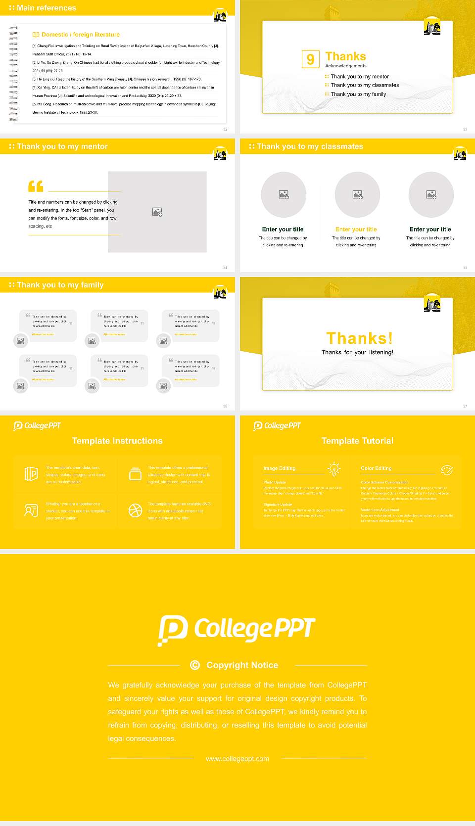 Depauw University Graduation Thesis Defense PPT Template16:9 ratio PPT effect preview image7