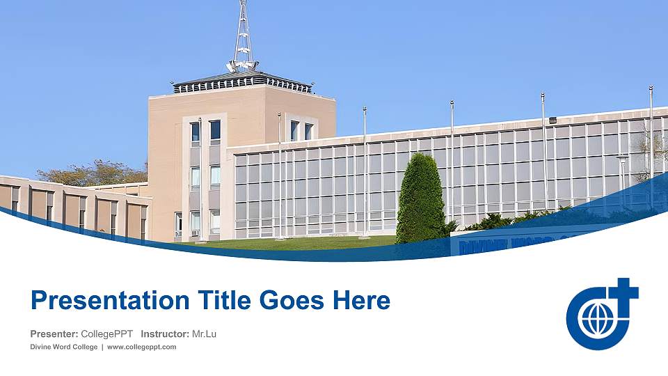 Divine Word College Course/Courseware Creation PPT Template16:9 ratio PPT effect preview image