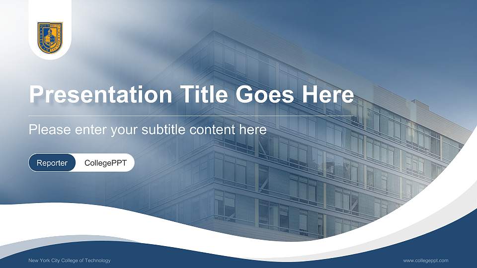 New York City College of Technology Lecture Sharing and Networking Event PPT Template16:9 ratio PPT effect preview image