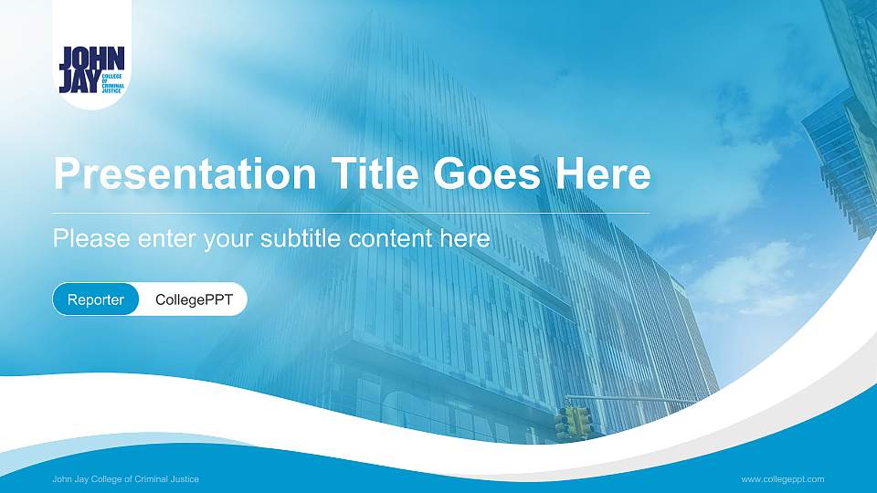 John Jay College of Criminal Justice Lecture Sharing and Networking Event PPT Template16:9 ratio PPT effect preview image