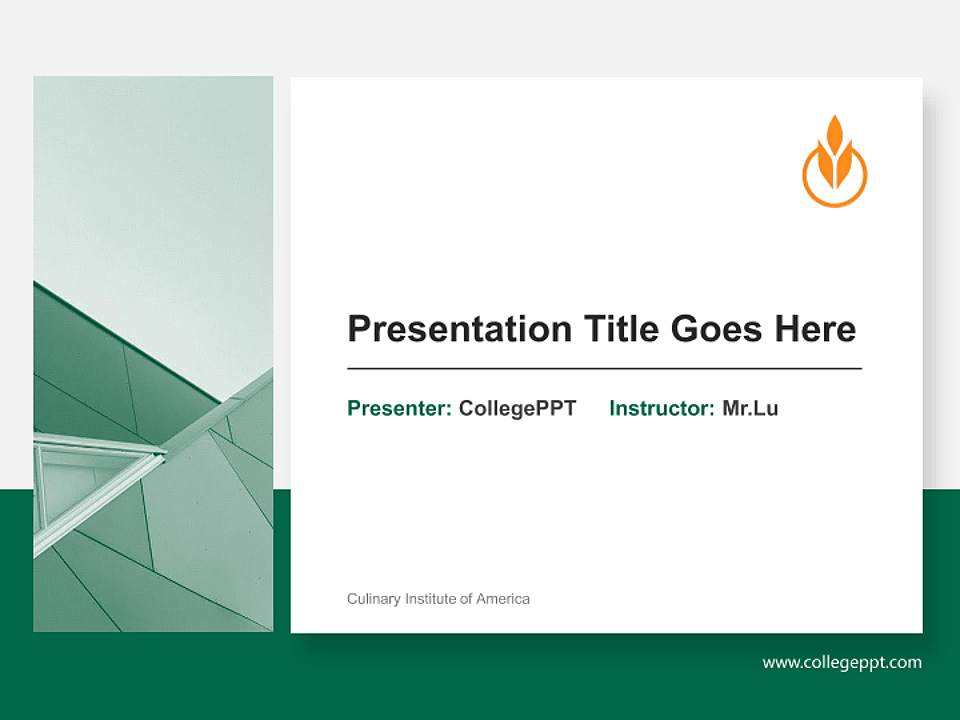 Culinary Institute of America General Purpose PPT Template4:3 ratio PPT effect preview image6