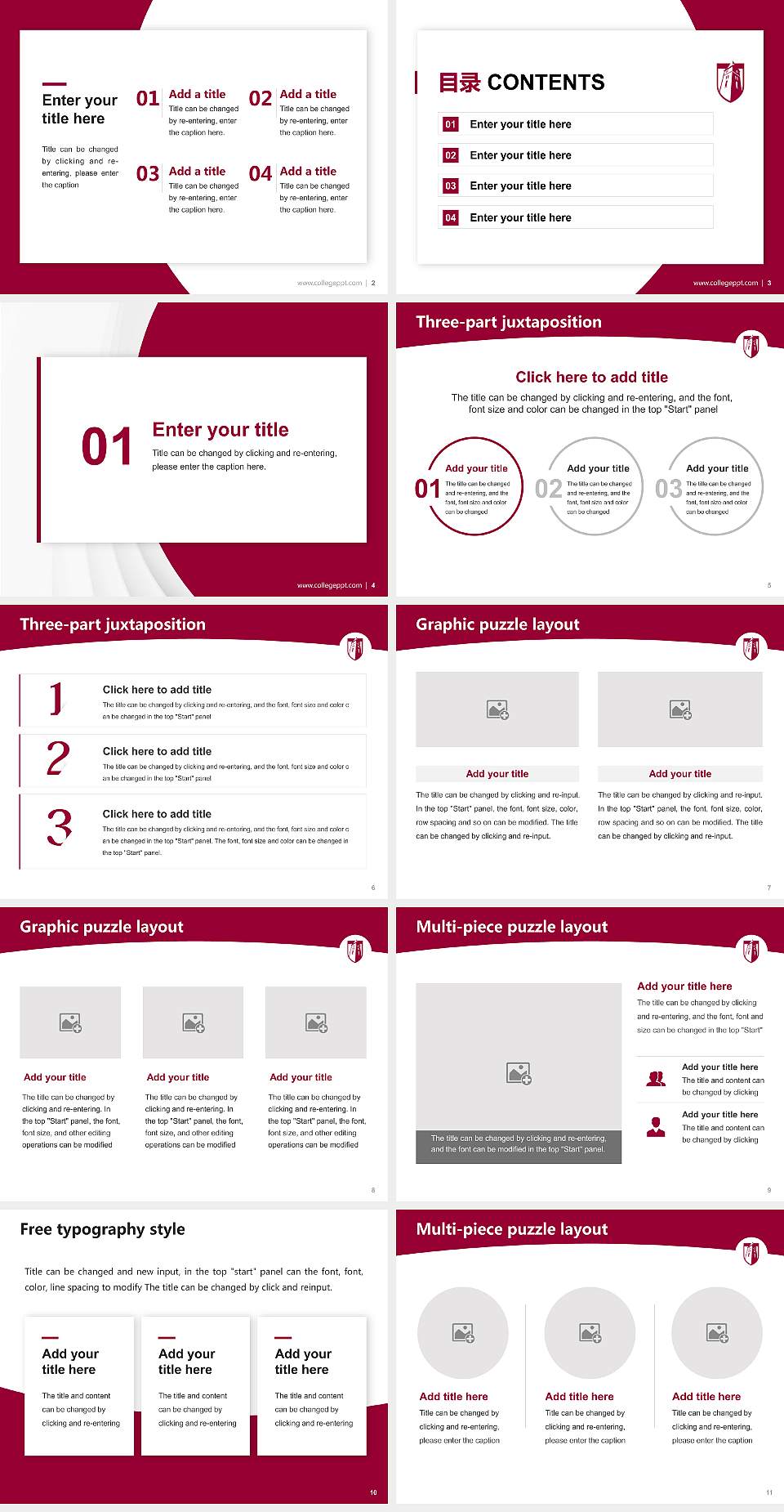 Cumberland University Academic Presentation/Research Findings Report PPT Template4:3 ratio PPT effect preview image2