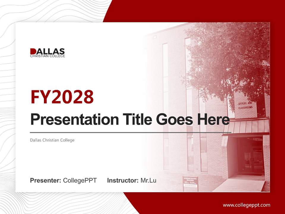 Dallas Christian College Academic Presentation/Research Findings Report PPT Template4:3 ratio PPT effect preview image5