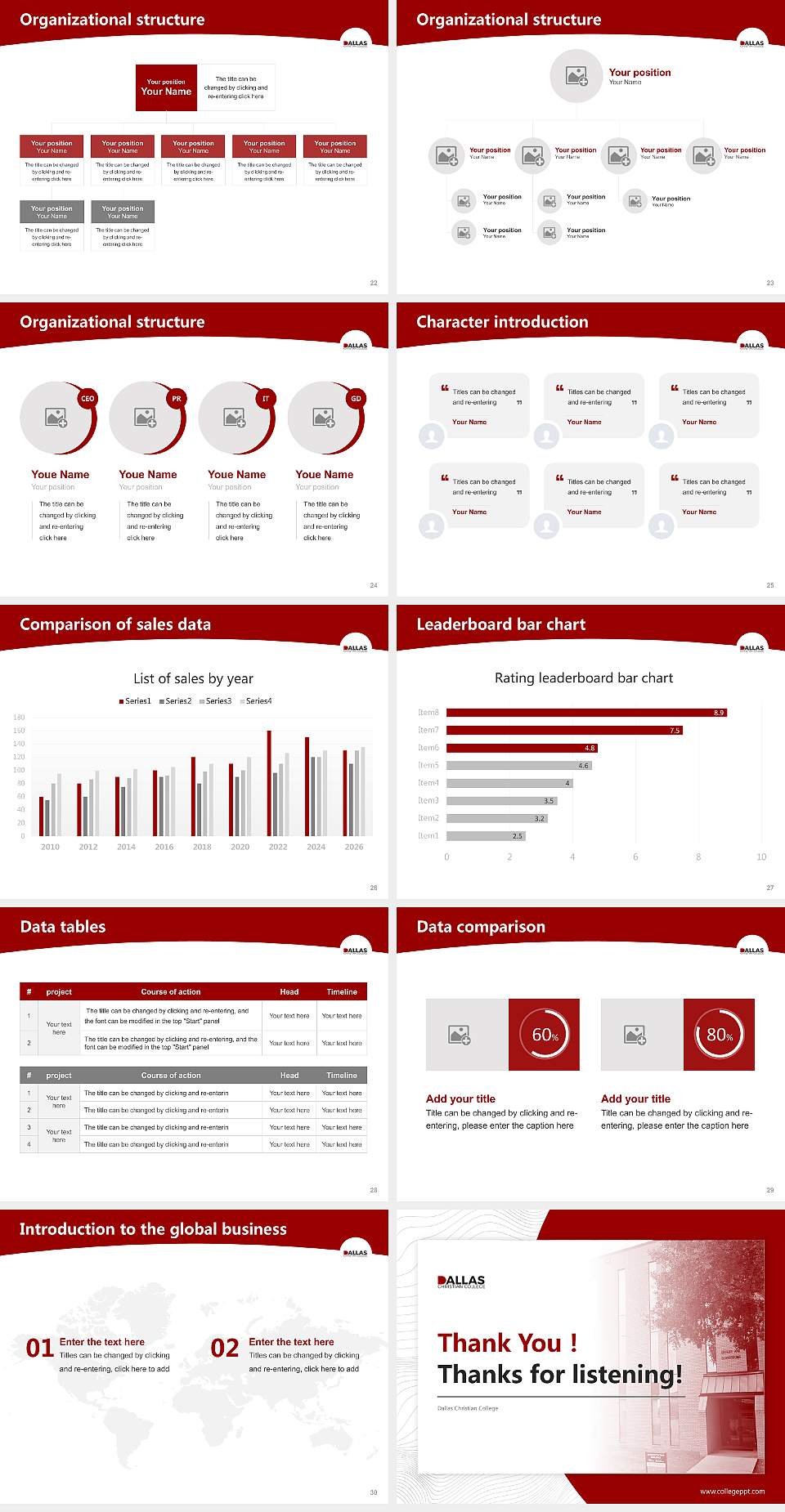 Dallas Christian College Academic Presentation/Research Findings Report PPT Template4:3 ratio PPT effect preview image4