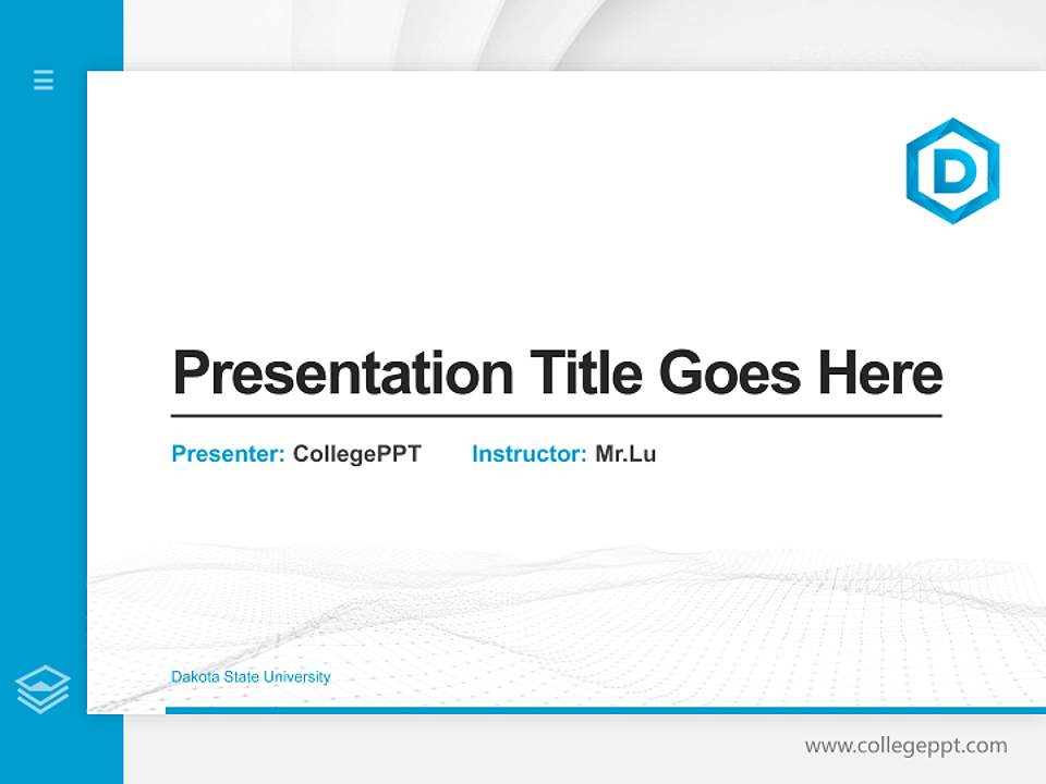 Dakota State University Thesis Proposal/Graduation Defense PPT Template4:3 ratio PPT effect preview image5