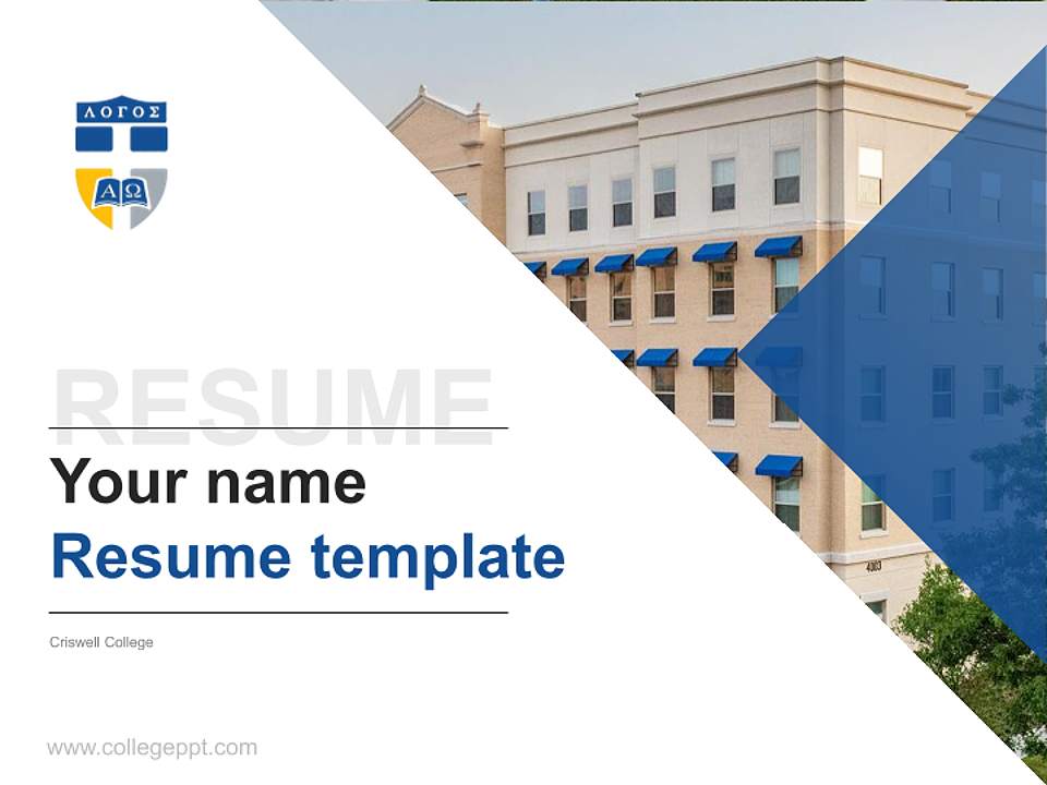 Criswell College Resume PPT Template4:3 ratio PPT effect preview image5
