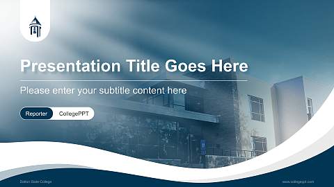 Dalton State College Lecture Sharing and Networking Event PPT Template