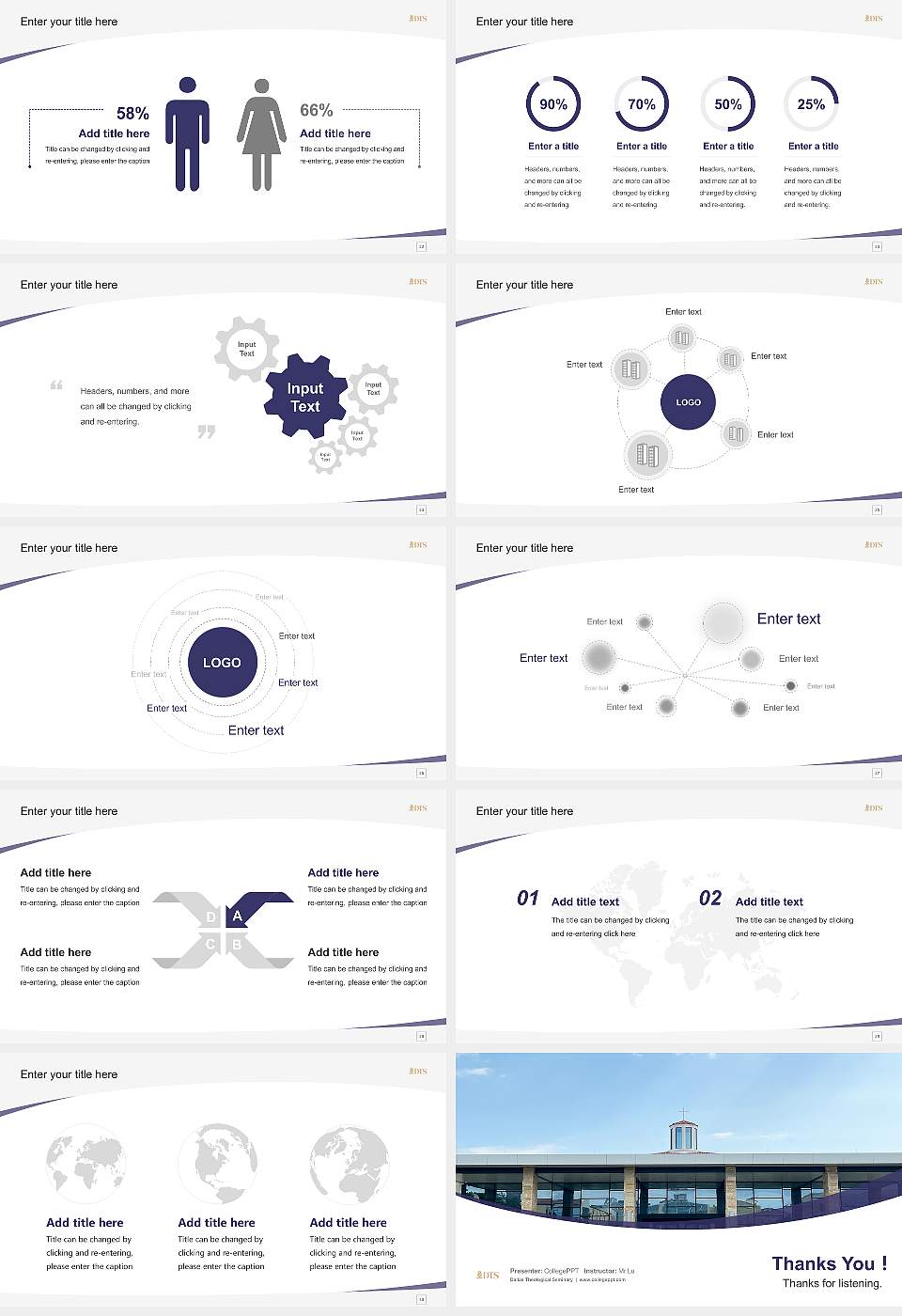 Dallas Theological Seminary Course/Courseware Creation PPT Template16:9 ratio PPT effect preview image4